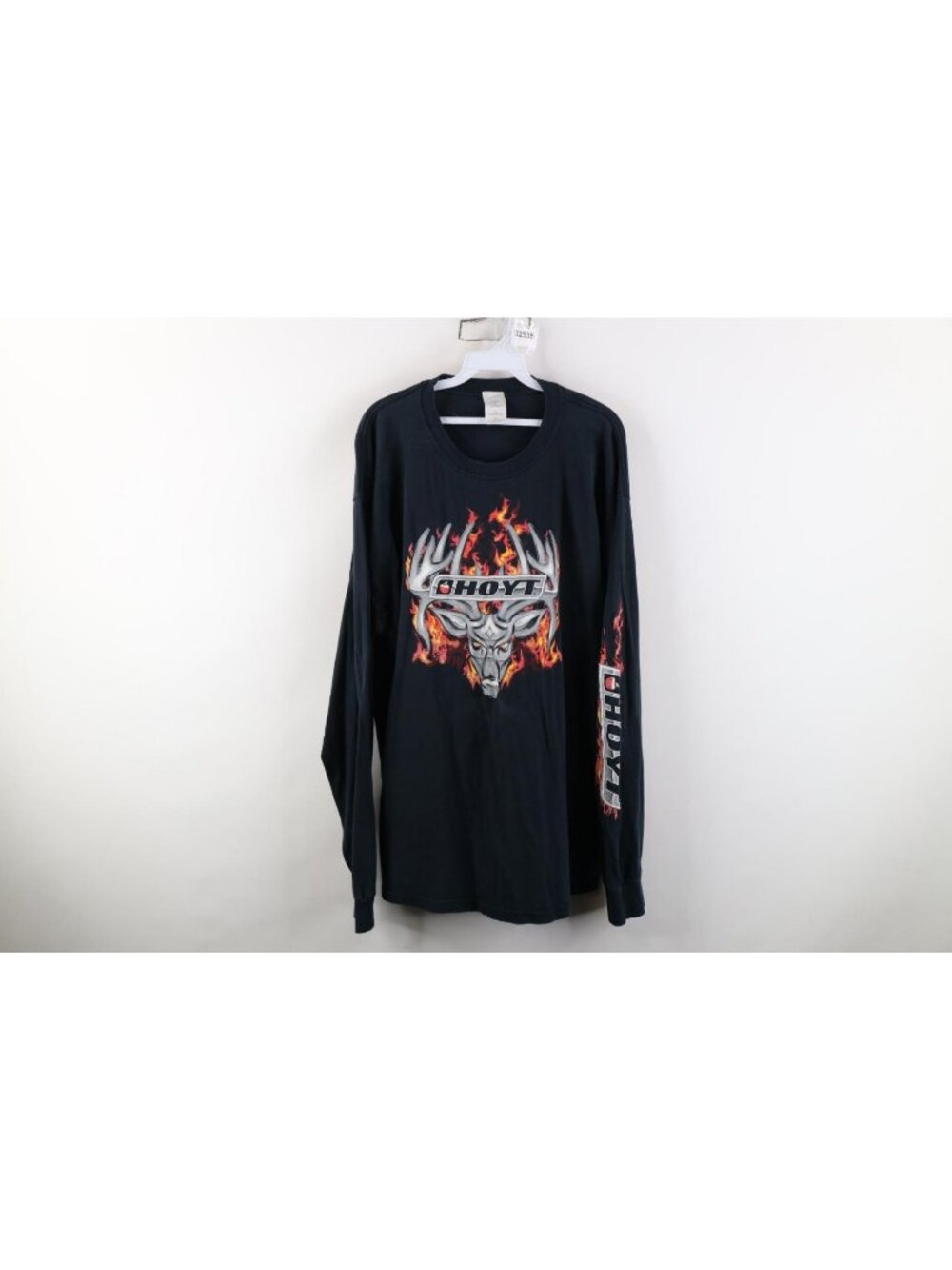 Vtg Hoyt Archery Mens XL Distressed Spell Out Hunting Fire Long Sleeve T-Shirt